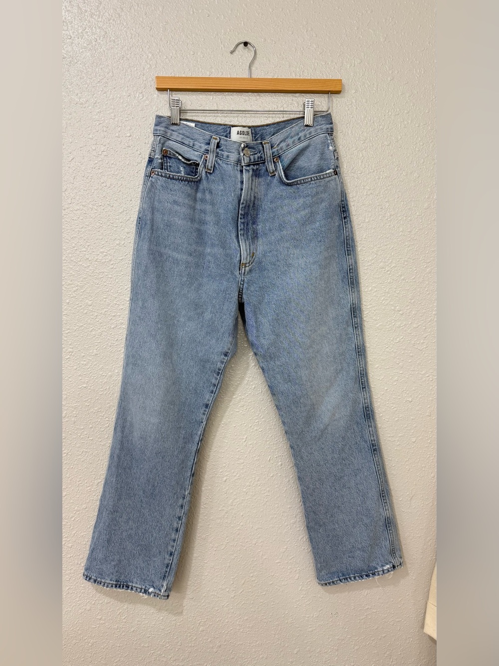 AGOLDE 90s High Rise Relaxed Straight Jeans Size 28 Light Wash